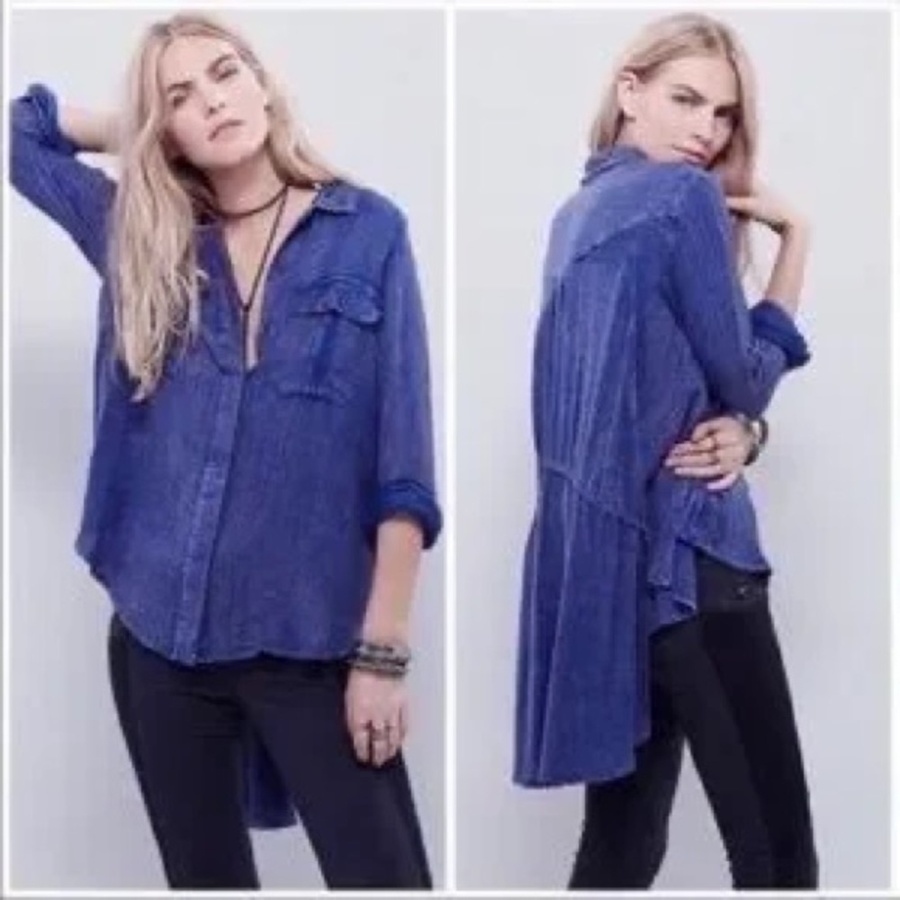 Free People One of the Guys Oversized Flannel Button Down